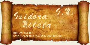 Isidora Mileta vizit kartica